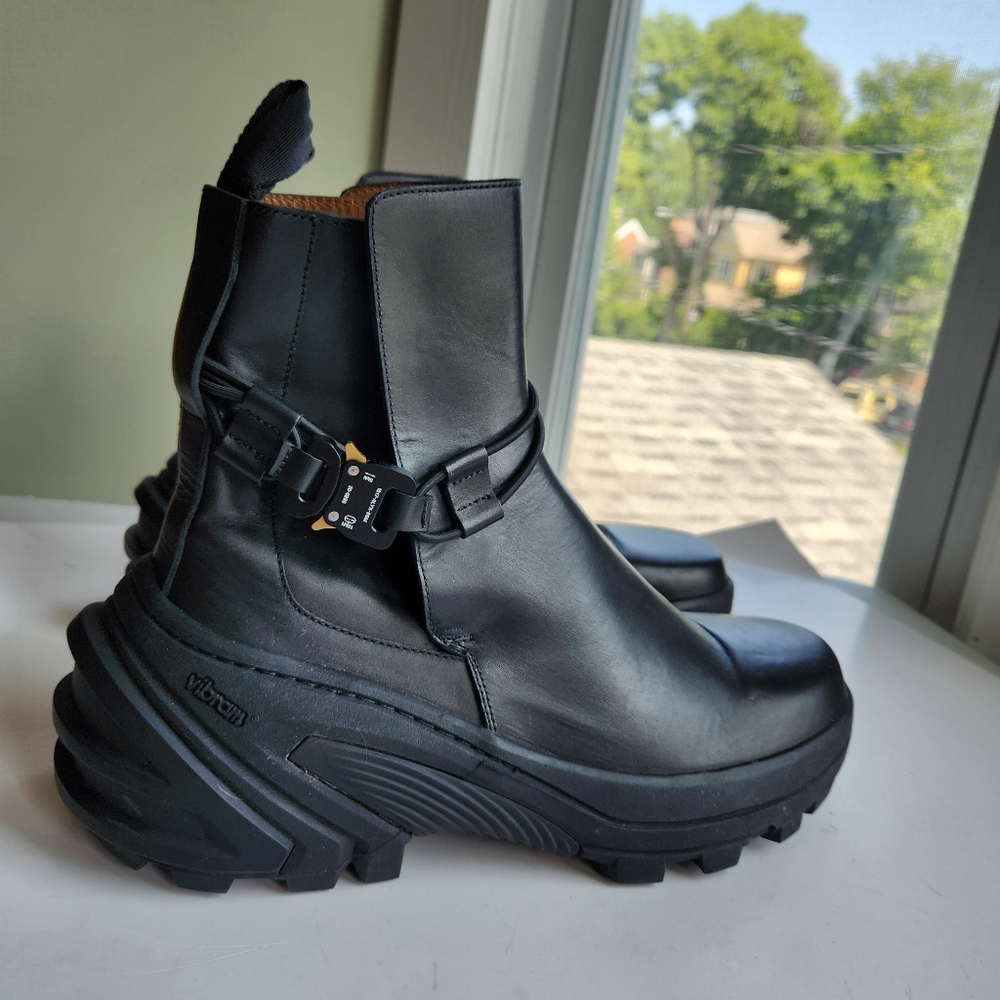 1017 ALYX 9SM Black Buckle Fixed SKX Sole Chelsea Boots size 45 BNWOB - Picture 5 of 15
